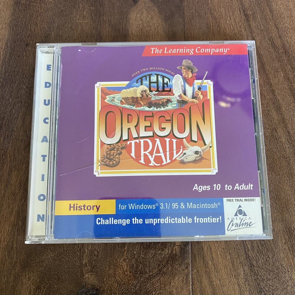 The Oregon Trail Windows 3.1/95 Macintosh The Learning Company CD Computer Game